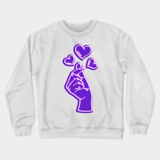 Korean finger hearts 💕 🫰🫰 Crewneck Sweatshirt